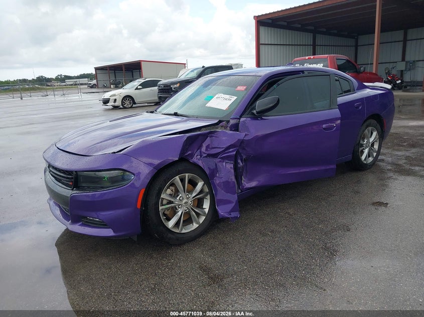 2023 Dodge Charger VIN 2C3CDXJG6PH708026 IAAI salvage auction — LEFT FRONT, Wait Title, sold $6,100 on 2026-08-30 (photo 2)
