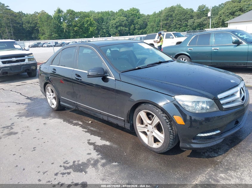 2011 Mercedes-benz C class VIN WDDGF5EB1BR170456 IAAI salvage auction — NORMAL WEAR, Repossession Paperwork (Georgia), sold $1,000 on 2026-08-19 (photo 1)