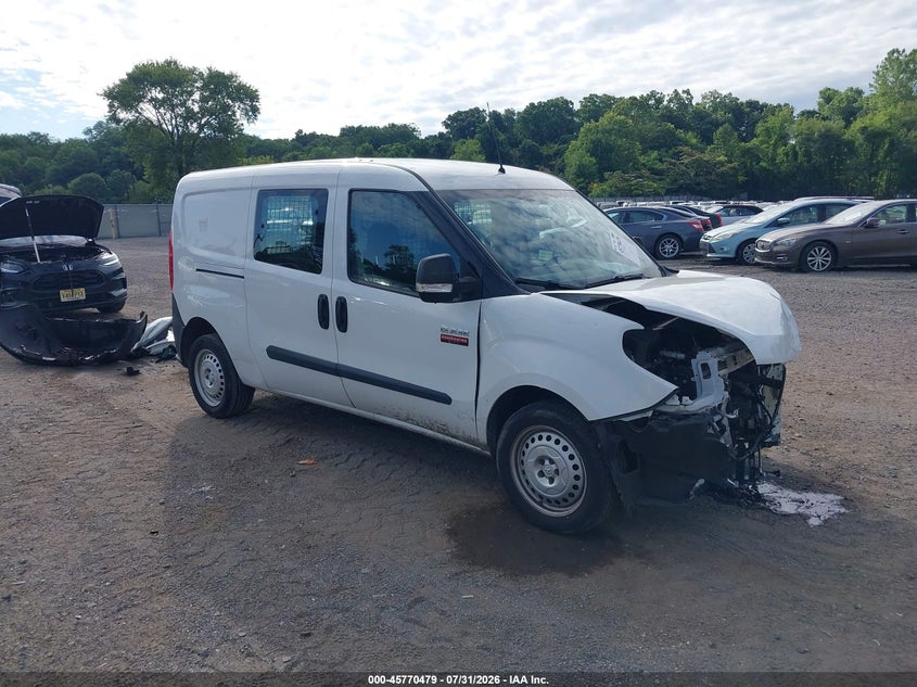 2021 Ram Promaster city VIN ZFBHRFAB0M6T34210 IAAI salvage auction — FRONT END, Clear (Pennsylvania), sold $3,700 on 2026-08-11 (photo 1)