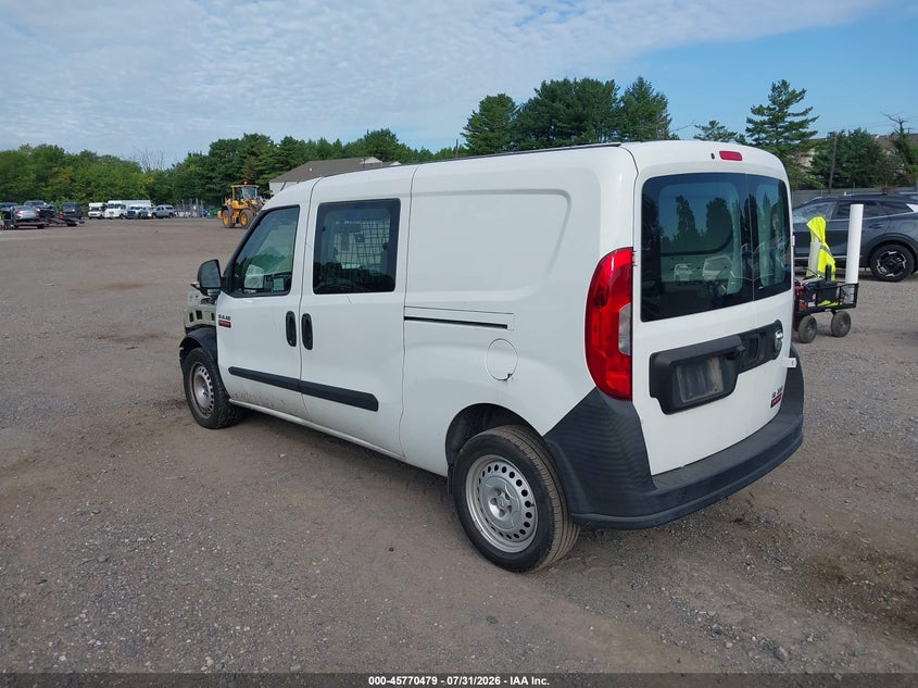 2021 Ram Promaster city VIN ZFBHRFAB0M6T34210 IAAI salvage auction — FRONT END, Clear (Pennsylvania), sold $3,700 on 2026-08-11 (photo 3)