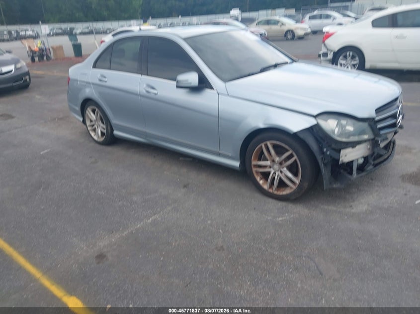 2014 Mercedes-benz C-klasse VIN WDDGF4HB1EG211321 IAAI salvage auction — NORMAL WEAR, Repossession Paperwork (Georgia), sold $250 on 2026-08-12 (photo 1)