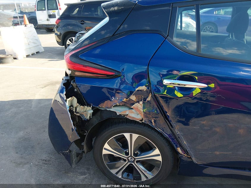 2022 Nissan Leaf VIN 1N4BZ1CV2NC559749 IAAI salvage auction — RIGHT REAR, Salvage (North Carolina), sold $7,100 on 2026-08-19 (photo 6)