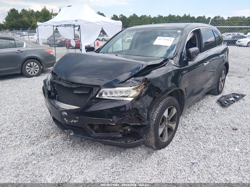 2014 Acura Mdx VIN 5FRYD3H27EB001331 IAAI salvage auction — FRONT END, Salvage (Alabama), sold $1,500 on 2026-09-03 (photo 2)