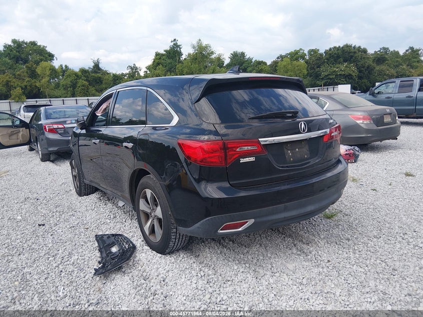 2014 Acura Mdx VIN 5FRYD3H27EB001331 IAAI salvage auction — FRONT END, Salvage (Alabama), sold $1,500 on 2026-09-03 (photo 3)