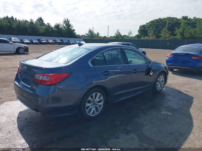 2017 Subaru LEGACY VIN 4S3BNAD61H3025403 IAAI salvage auction — FRONT END, Clear (Indiana), sold $2,250 on 2026-09-06 (photo 4)
