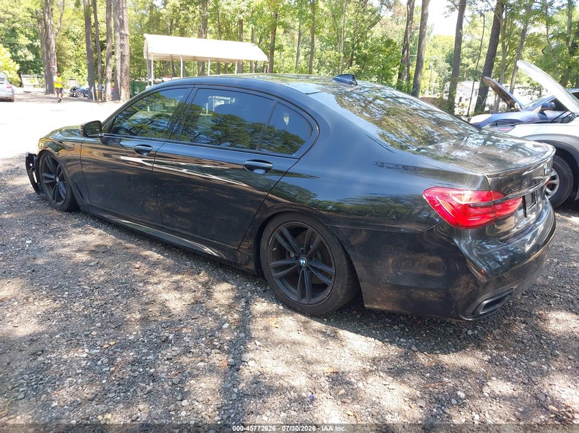 2018 BMW 7er VIN WBA7F2C58JG423866 IAAI salvage auction — LEFT FRONT, Clear (Virginia), sold $4,300 on 2026-08-04 (photo 3)