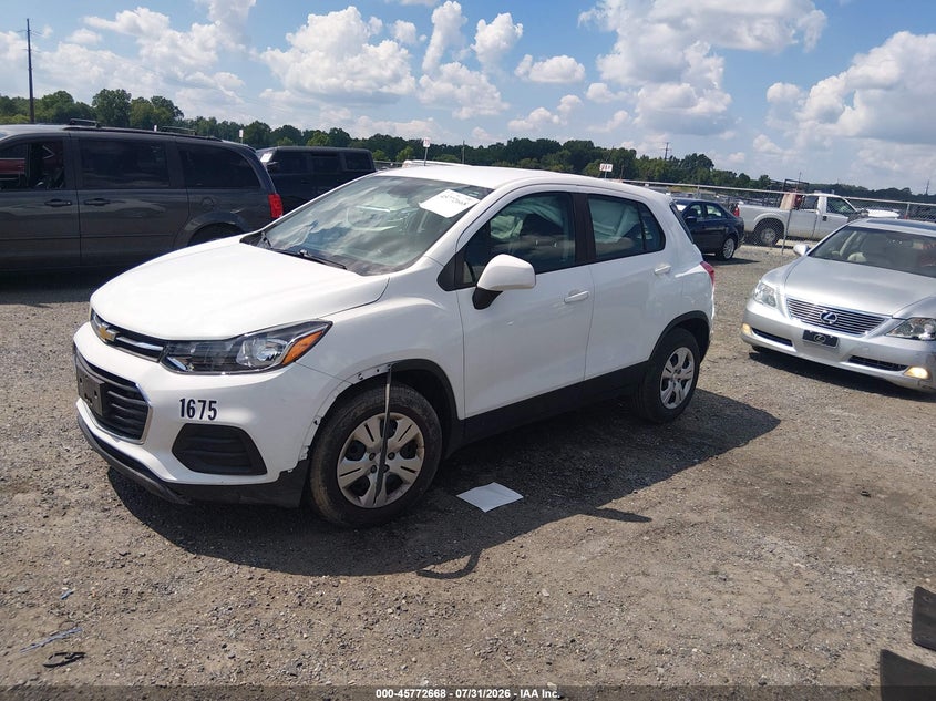 2017 Chevrolet Trax VIN KL7CJKSB8HB225400 IAAI salvage auction — LEFT FRONT, Salvage Title, sold $975 on 2026-09-07 (photo 2)