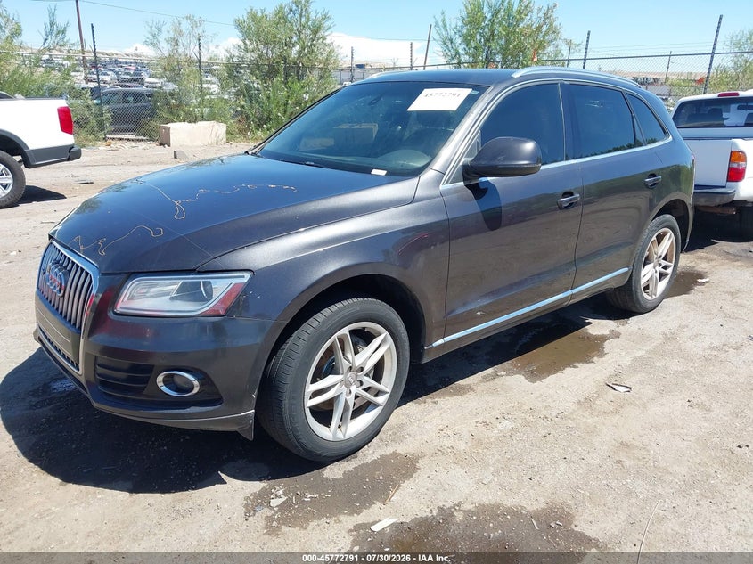 2014 Audi Q5 VIN WA1LFAFP6EA118846 IAAI salvage auction — RIGHT FRONT, Clear (New Mexico), sold $200 on 2026-09-14 (photo 2)