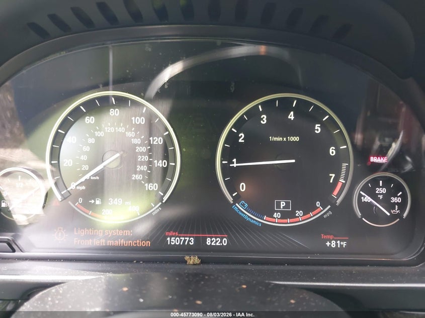 2014 BMW 5er VIN WBA5B1C50ED476937 IAAI salvage auction — FRONT END, Salvage (Virginia), sold $2,050 on 2026-08-16 (photo 7)