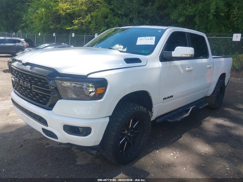 2022 Ram 1500 VIN 1C6SRFFTXNN236322 IAAI salvage auction — THEFT, Salvage Title, sold $11,900 on 2026-08-25 (photo 2)