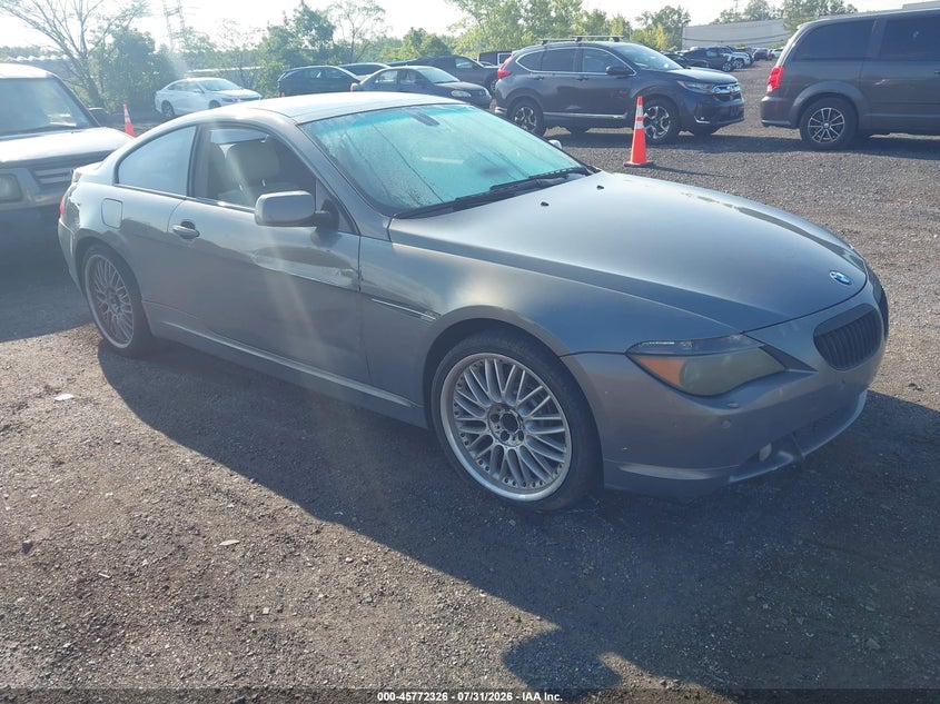 2007 BMW 6 series VIN WBAEH13587CR52732 IAAI salvage auction — NORMAL WEAR, Clear (New York), sold $450 on 2026-08-04 (photo 1)