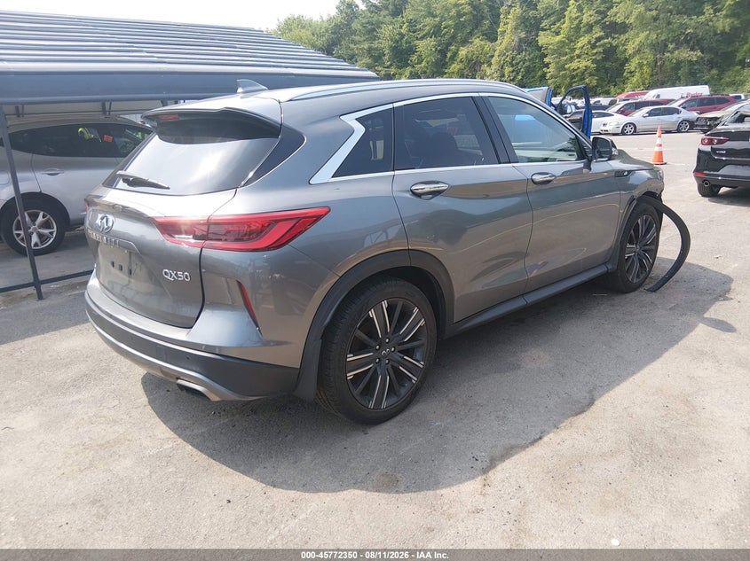 2021 Infiniti Qx50 VIN 3PCAJ5BB0MF106081 IAAI salvage auction — FRONT END, Salvage Title, sold $4,300 on 2026-08-22 (photo 4)