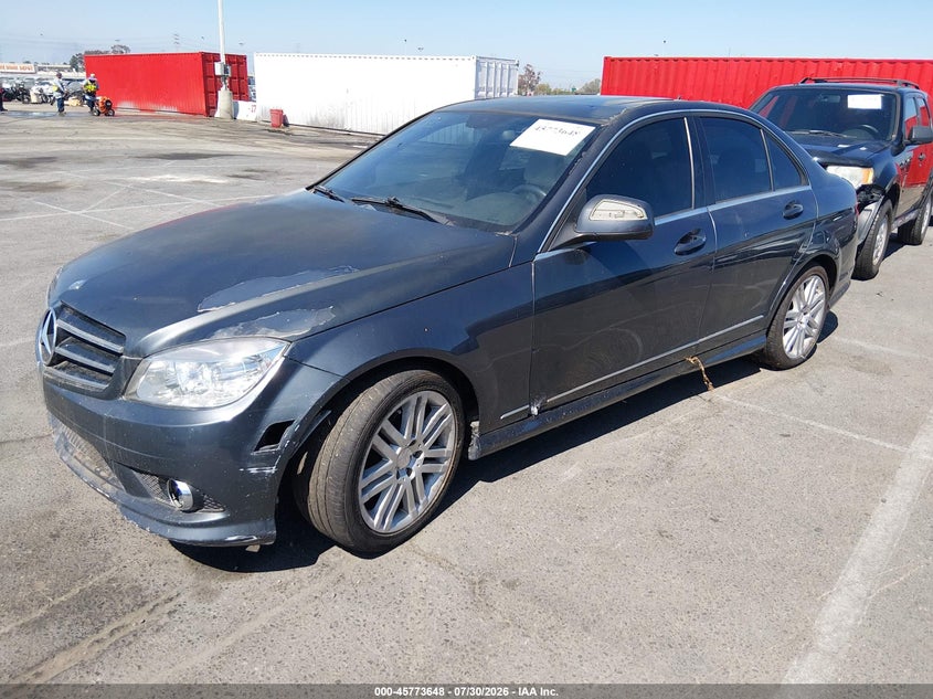 2009 Mercedes-benz C class VIN WDDGF54X69R060588 IAAI salvage auction — RIGHT FRONT, Salvage Title - Dealer (California), sold $300 on 2026-08-13 (photo 2)