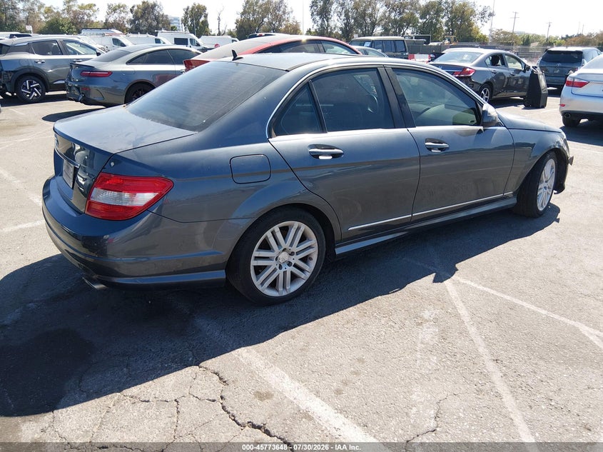 2009 Mercedes-benz C class VIN WDDGF54X69R060588 IAAI salvage auction — RIGHT FRONT, Salvage Title - Dealer (California), sold $300 on 2026-08-13 (photo 4)