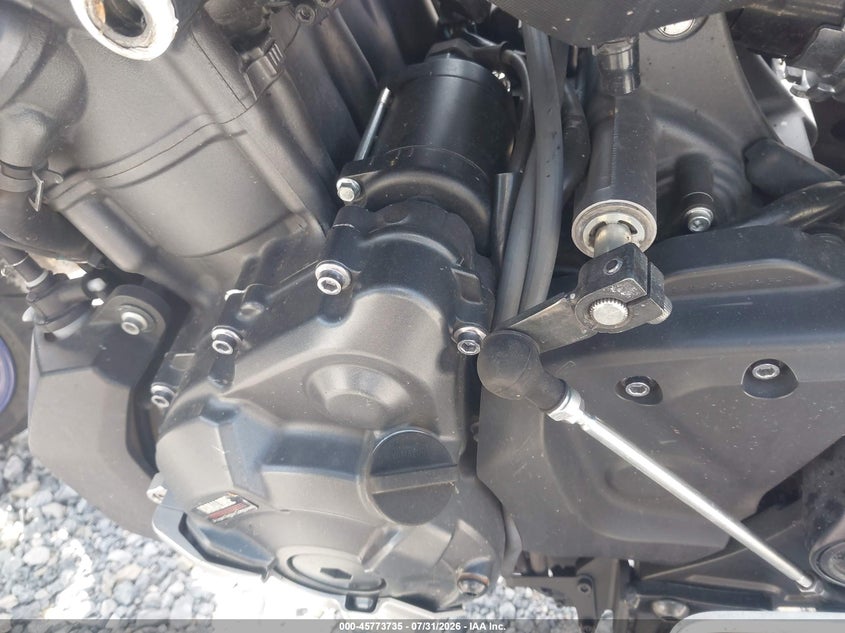 2023 Yamaha Mt VIN JYARM32E1PA007125 IAAI salvage auction — LEFT SIDE, Salvage Title, sold $3,250 on 2026-09-09 (photo 9)