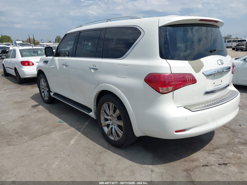 2013 Infiniti Qx56 VIN JN8AZ2NE3D9040184 IAAI salvage auction — FRONT END, Salvage (California), sold $2,550 on 2026-08-19 (photo 3)