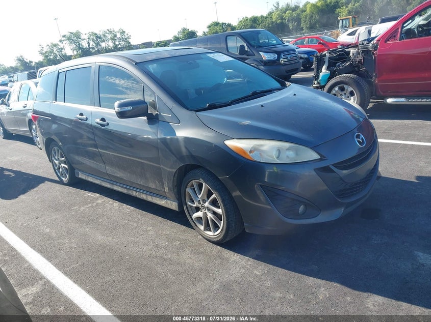 2014 Mazda 5 VIN JM1CW2DL3E0173014 IAAI salvage auction — LEFT SIDE, Clear (Tennessee), sold $650 on 2026-09-05 (photo 1)