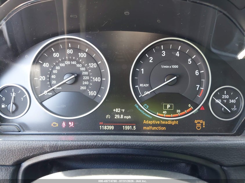 2015 BMW VIN WBA3C1C53FK123190 IAAI salvage auction — FRONT END, Salvage Title, sold $950 on 2026-08-19 (photo 7)