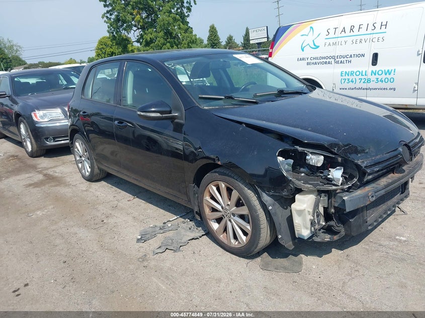 2014 Volkswagen Golf VIN WVWDM7AJ9EW000203 IAAI salvage auction — FRONT END, Clear (Pennsylvania), sold $550 on 2026-08-06 (photo 1)