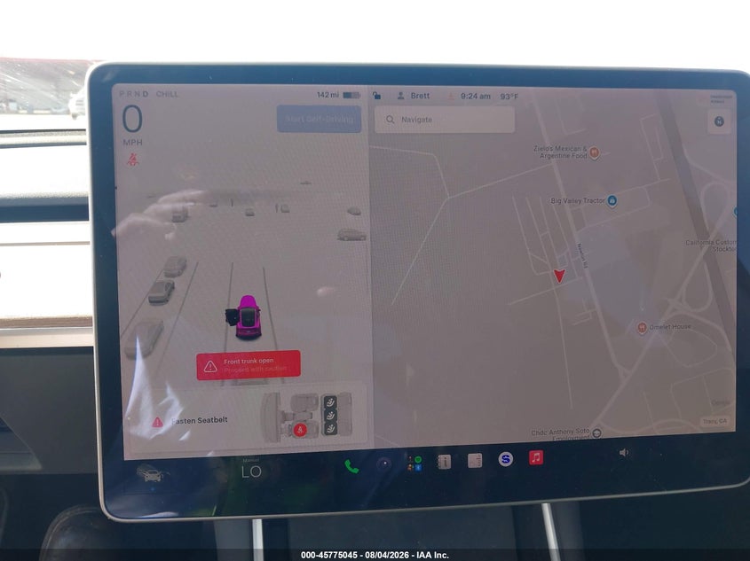 2020 Tesla Model y VIN 5YJYGDEF1LF002560 IAAI salvage auction — FRONT END, Salvage (California), sold $10,600 on 2026-08-18 (photo 7)