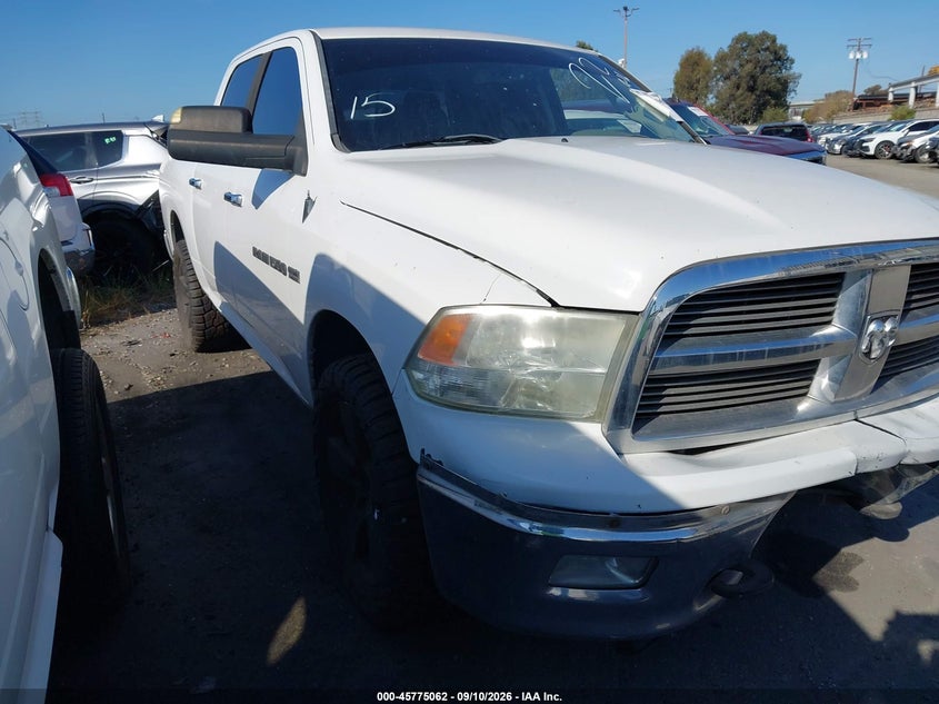 2012 Ram 1500 VIN 1C6RD7LT0CS258335 IAAI salvage auction — FRONT END, Wait Title, sold $2,675 on 2026-09-16 (photo 1)