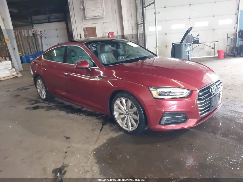 2018 Audi A5 VIN WAUANCF59JA042914 IAAI salvage auction — Left Side, Salvage, sold $5,950 on 2026-10-19 (photo 1)