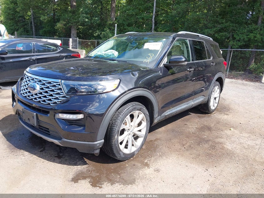 2022 Ford Explorer VIN 1FM5K8HC2NGB95543 IAAI salvage auction — RIGHT FRONT, Salvage Title, sold $11,200 on 2026-08-21 (photo 2)