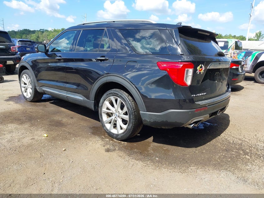 2022 Ford Explorer VIN 1FM5K8HC2NGB95543 IAAI salvage auction — RIGHT FRONT, Salvage Title, sold $11,200 on 2026-08-21 (photo 3)