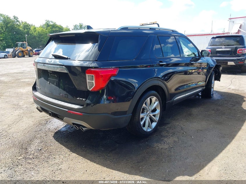 2022 Ford Explorer VIN 1FM5K8HC2NGB95543 IAAI salvage auction — RIGHT FRONT, Salvage Title, sold $11,200 on 2026-08-21 (photo 4)