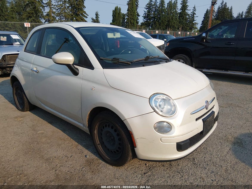 2012 Fiat 500 VIN 3C3CFFAR9CT381015 IAAI salvage auction — NORMAL WEAR, Clear (Washington), sold $200 on 2026-08-12 (photo 1)
