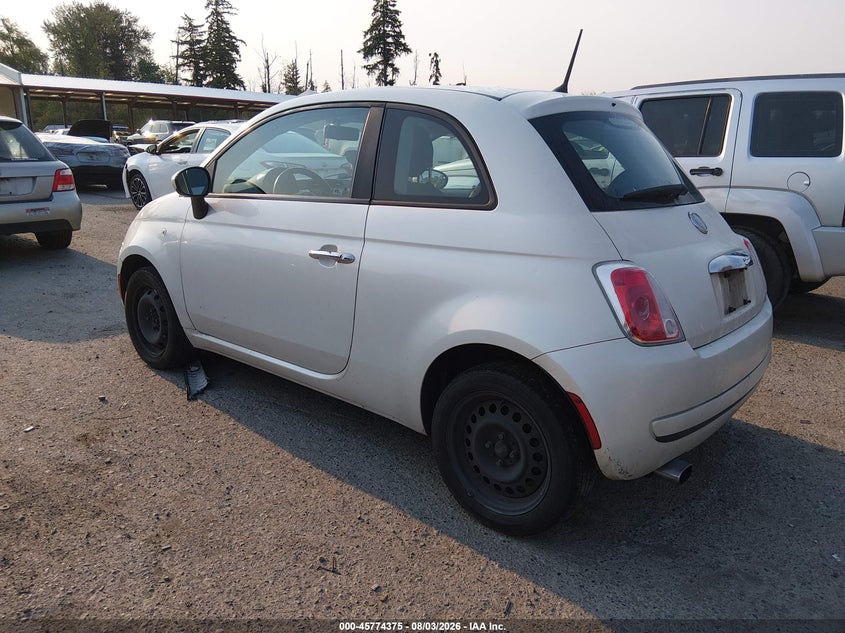 2012 Fiat 500 VIN 3C3CFFAR9CT381015 IAAI salvage auction — NORMAL WEAR, Clear (Washington), sold $200 on 2026-08-12 (photo 3)