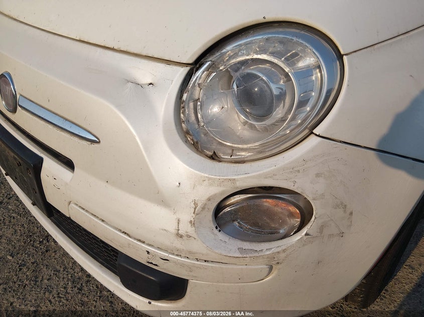 2012 Fiat 500 VIN 3C3CFFAR9CT381015 IAAI salvage auction — NORMAL WEAR, Clear (Washington), sold $200 on 2026-08-12 (photo 6)