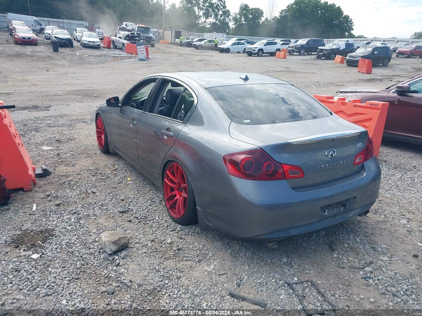 2012 Infiniti G VIN JN1DV6AR2CM861764 IAAI salvage auction — LEFT REAR, Wait Title, sold $600 on 2026-09-17 (photo 3)