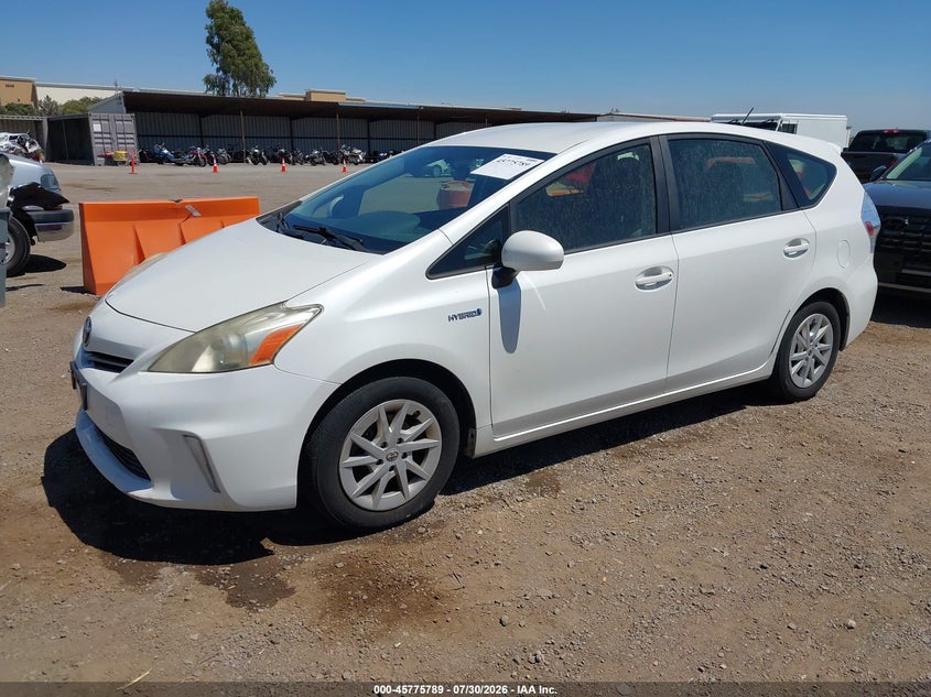 2013 Toyota Prius v VIN JTDZN3EU4D3206609 IAAI salvage auction — NORMAL WEAR, Clear - Dealer Only (California), sold $2,400 on 2026-08-20 (photo 2)