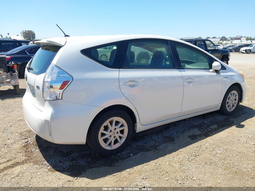 2013 Toyota Prius v VIN JTDZN3EU4D3206609 IAAI salvage auction — NORMAL WEAR, Clear - Dealer Only (California), sold $2,400 on 2026-08-20 (photo 4)