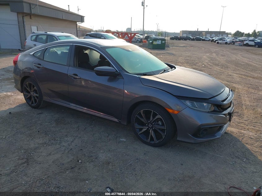 2019 Honda Civic VIN 2HGFC2F84KH547184 IAAI salvage auction — LEFT SIDE, Wait Title, sold $2,150 on 2026-09-27 (photo 1)