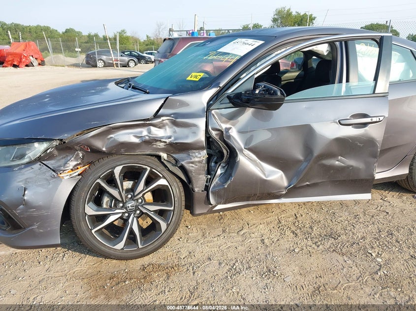 2019 Honda Civic VIN 2HGFC2F84KH547184 IAAI salvage auction — LEFT SIDE, Wait Title, sold $2,150 on 2026-09-27 (photo 6)