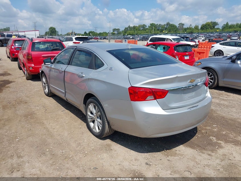 2014 Chevrolet Impala VIN 1G1125S35EU143473 IAAI salvage auction — FRONT & REAR, Wait Title, sold $25 on 2026-08-27 (photo 3)