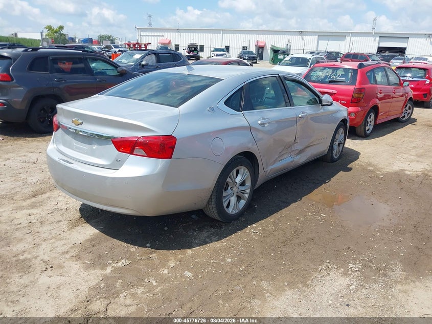 2014 Chevrolet Impala VIN 1G1125S35EU143473 IAAI salvage auction — FRONT & REAR, Wait Title, sold $25 on 2026-08-27 (photo 4)