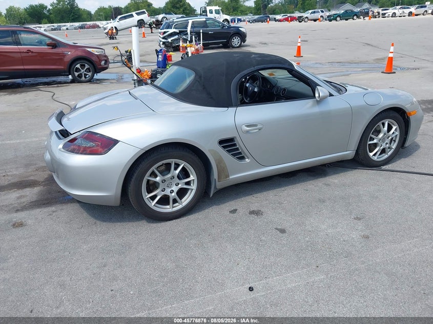 2006 Porsche Boxster VIN WP0CA29836U711658 IAAI salvage auction — LEFT SIDE, Clear (Indiana), sold $9,900 on 2026-09-11 (photo 4)