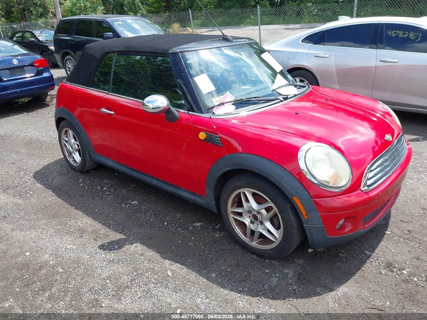 2009 Mini Cooper VIN WMWMR33589TJ93958 IAAI salvage auction — UNKNOWN, Parts Only Bos (Maryland), sold $375 on 2026-08-12 (photo 1)