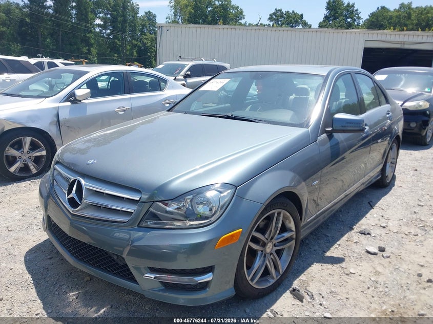 2012 Mercedes-benz C-klasse VIN WDDGF4HB1CA631273 IAAI salvage auction — NORMAL WEAR, Clear (Georgia), sold $2,650 on 2026-08-11 (photo 2)