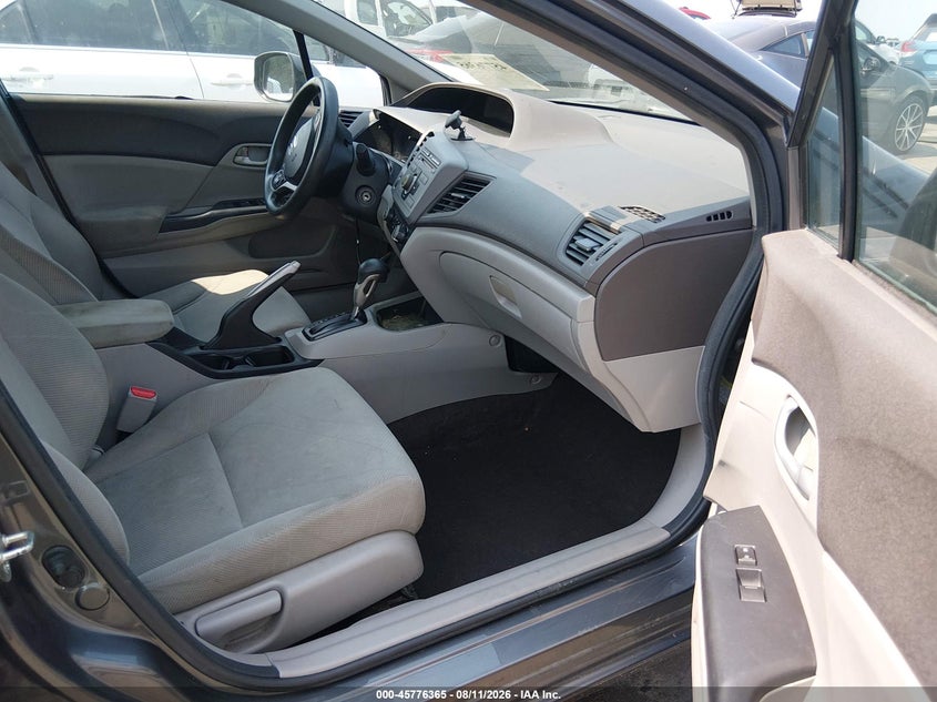 2012 Honda Civic VIN 19XFB2F56CE025371 IAAI salvage auction — ENGINE DAMAGE, Clear (North Carolina), sold $250 on 2026-08-21 (photo 5)