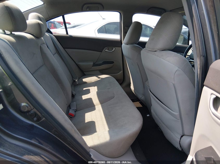 2012 Honda Civic VIN 19XFB2F56CE025371 IAAI salvage auction — ENGINE DAMAGE, Clear (North Carolina), sold $250 on 2026-08-21 (photo 8)