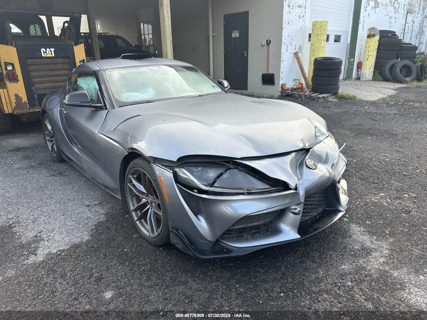 2021 Toyota Supra VIN WZ1DB0C04MW034700 IAAI salvage auction — FRONT END, Clear (New Jersey), sold $15,675 on 2026-08-06 (photo 1)