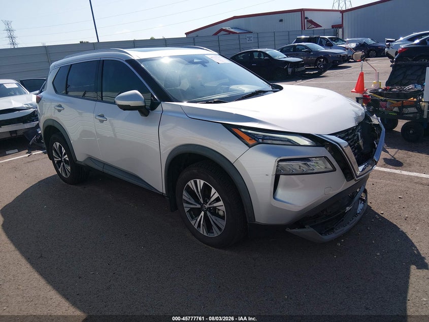2021 Nissan Rogue VIN 5N1AT3BA4MC691696 IAAI salvage auction — FRONT END, Wait Title, sold $5,200 on 2026-08-20 (photo 1)