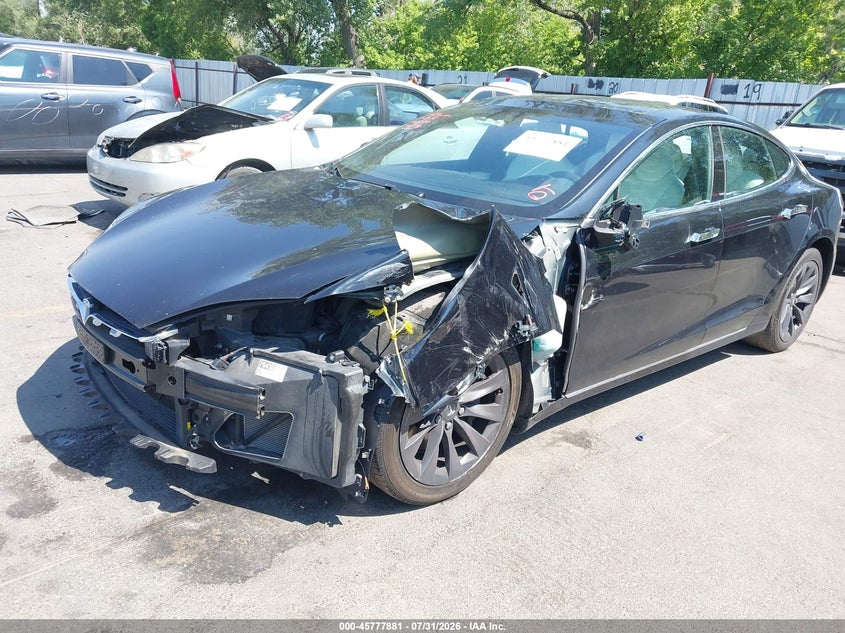 2018 Tesla Model s VIN 5YJSA1E27JF244799 IAAI salvage auction — FRONT END, Salvage Title, sold $7,600 on 2026-10-07 (photo 2)
