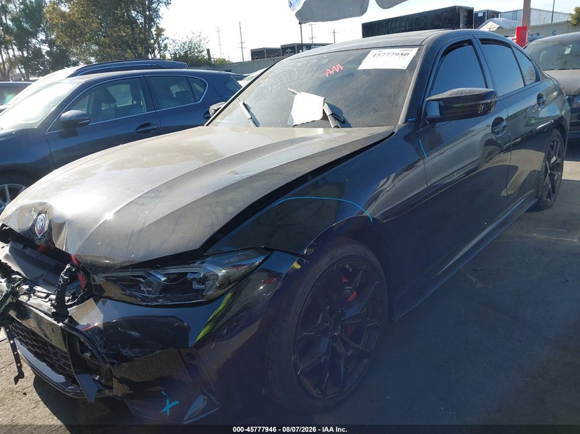 2025 BMW 3er VIN 3MW59FT02S8F73787 IAAI salvage auction — FRONT END, Wait Title, sold $22,300 on 2026-08-19 (photo 2)