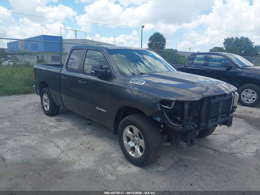 2021 Ram 1500 VIN 1C6RREBT2MN747391 IAAI salvage auction — FRONT END, Wait Title, sold $6,600 on 2026-09-07 (photo 1)