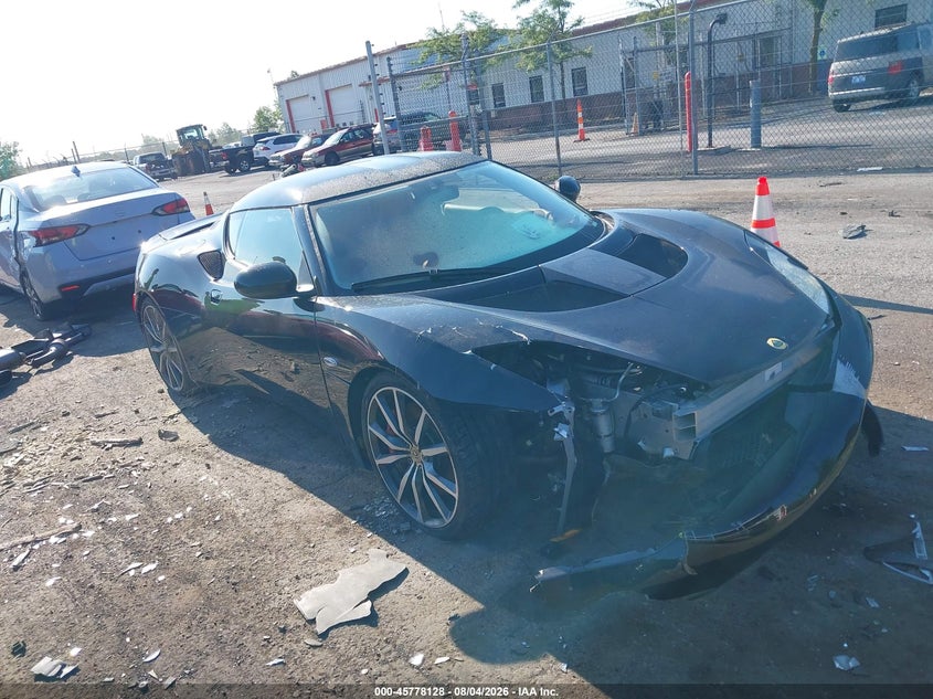 2014 Lotus Evora VIN SCCLMDSU8EHA10035 IAAI salvage auction — FRONT END, Clear (Michigan), sold $18,850 on 2026-09-03 (photo 1)